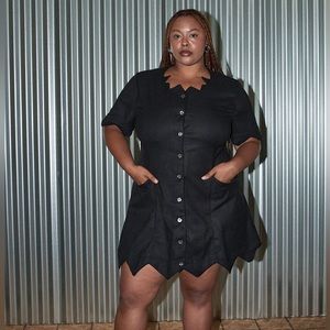 Fashion Brand Company TATTERED BUTTON UP WITCH DRESS